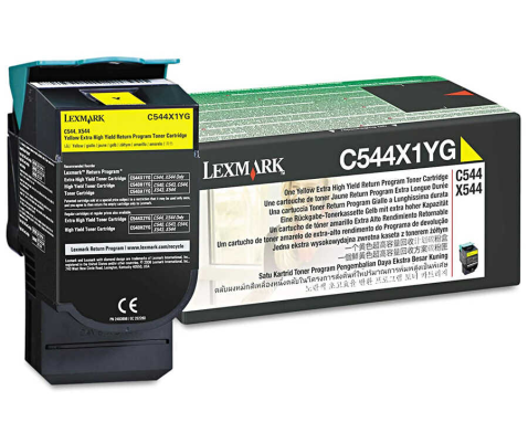 Lexmark C544X1YG - Ekstra Yüksek Kapasiteli Sarı Toner